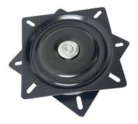 Générique Plaque Pivotante Rotation Pratique à 360 Degrés en Acier Laminé à Froid Noir pour Mécanisme de Pivotement des Meubles Remplacement pour Siège Pivotant