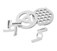 Générique Plaque pour Hachoir à Viande en Acier Inoxydable et Fer, Ensemble 4 Pièces Lame et Disque, Installation Simple pour Broyage Viande