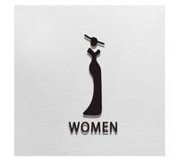 Générique Plaque Signalétique WC Acrylique 5D Autocollant Mural pour Porte Salle de Bain Décoration Artistique Hôtel Maison