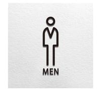 Générique Plaque signalétique WC en Acrylique 11D, Noir et doré, Autocollant Mural pour Porte de Salle de Bain, décoration d'intérieur