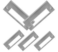 Générique Plaques de Gâche en Acier Inoxydable 5 Pièces Kit de Renforcement de Porte Plaque de Recouvrement pour Gâche de Pêne Dormant Installation Facile Protection de Porte Intérieur de