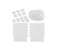 Générique Plaques Inférieures pour Remplacer Pièces Détachées et Clips pour Rideaux Kit Complet D'accessoires en Plastique Blanc pour Stores Verticaux