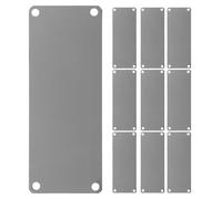 Générique Plaques Métalliques Plaques Vierges Rectangulaires 4 Trous Lot de 10 en Acier Inoxydable Noir pour Gravure Professionnelle pour Signalétique et Étiquetage