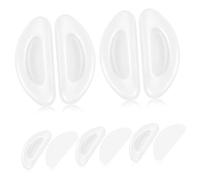 Générique Plaquettes Nasales et Solaires en Silicone Antidérapantes Lot de 5 Paires Blanches, Confortables et Solide pour Lunettes