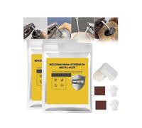 Générique Plastic Steel Mud Iron Glue, Welding High-Strength Metal Repair Adhesive, Waterproof Heat Resistant Epoxy Glue for Pipes, Wall Holes, Wood, Plastic, DIY Sealing and Bonding Projects