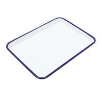 Générique Plat à four émaillé blanc Rectangulaire 27x19 cm, Facile à Nettoyer, Compatible Réfrigérateur et Four, Surface lisse Couleur Aléatoire