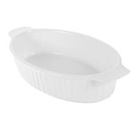 Générique Plat à Four et Fêtes Double Poignée Blanc en Céramique Résistant la Chaleur, pour Quotidienne