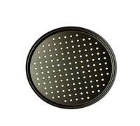Générique Plat à Pizza Rond Carbone anti-adhésive en acier micro-ondes Pizza Baking Pan Mesh Plateau plaque ustensiles de cuisson Accueil Kitchen Restaurant outil(26cm)