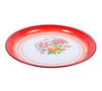 Générique Plat Multifonction en Émail de Style Chinois Design Délicat, Assiette Décorative pour Dessert et Salade, pour Salon ou Bureau