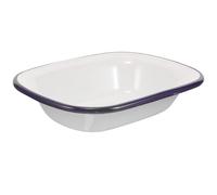 Générique Plat Résistant aux Rayures en Émail Bleu Multifonctionnel Rectangulaire pour Cuisson, Service et Rangement Cuisine