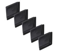 Générique Plateau 5 Pièces Noir Carré en PP de Pot de Fleurs | Protection des Surfaces, Résistant à Chaleur, Usage Intérieur et Jardin, pour Rempotage et Arrosage