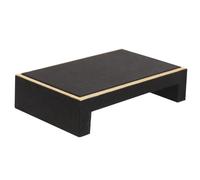Générique Plateau à Bijoux en MDF Noir Petit Plateau Décoratif Surrélevé Porte-Bijoux Multifonction pour Bureau et Maison Léger et Pratique pour Bagues et Colliers