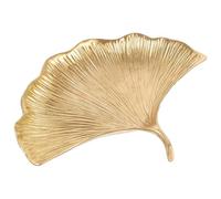 Générique Plateau à Bijoux Métal Doré Style Européen Organiseur de Bijoux Ginkgo Plateau de Rangement pour Bagues Boucles Oreilles Bracelets et Accessoires Décoratifs