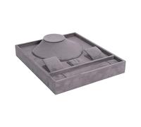 Générique Plateau à Bijoux, Support à Bijoux pour Bagues, Bracelets, Boucles d'oreilles et Colliers, Rangement de Bijoux Léger pour Spectacles, Diffusions E, Gris
