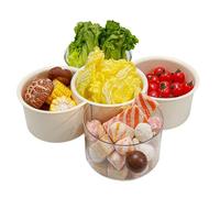 Générique Plateau à fruits | Plateau à fruits tournant à 360° avec compartiments,Plat de rangement pour légumes,pour Apéritif Dessert Confiserie Snack Fête Traiteur Pique-nique Plan de Travail