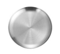 Générique Plateau à Pizza en acier inoxydable, diamètre 11,8 pouces, assiettes dîner métal brossé, compatibles avec les gâteaux, desserts, fruits, Cuisine occidentale