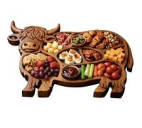 Générique Plateau Aperitif Highland Cow, Planche Apero, Plateau Fromage, Planche Charcuterie, Plateaus De Nourriture Pour Collation, Fruits, Viande, Fromage