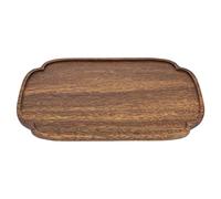 Générique Plateau Bois Rectangulaire pour Fruits et Snacks Assiette de Service Décorative Zen Bois de Noyer Modèle Nuage Épuré pour Thé Café Brunch et Décoration Intérieure