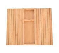 Générique Plateau Bras Canapé Bois Pliable 41x34cm - Porte-Gobelet Amovible Anti-Glisse - Organisation Collations/Livres - pour Fauteuil/Salon/Chambre Design Minimaliste