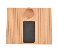 Générique Plateau Bras Canapé Bois Pliable 41x34cm - Porte-Gobelet Amovible Anti-Glisse - Organisation Collations/Livres - pour Fauteuil/Salon/Chambre Design Minimaliste