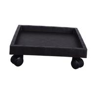 Générique Plateau Carré pour Pots de Fleurs en Plastique Noir, Support | Usage Patio et Intérieur, Forme Carrée, sans Odeur ni Bavure, Longue Durée de Service