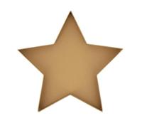 Générique - PLATEAU CARTON ALIMENTAIRE ÉTOILE 40X40CM KRAFT