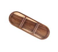 Générique Plateau de Fruits Secs en Bois à Goûter Élégant Compartiments, Surface Lisse et Apparence Délicate, pour Apéritifs et Collations Réutilisable