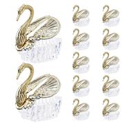 Générique Plateau de Service à Collations Compartimenté en Plastique Or 12 Boîtes à Bonbons Forme Cygne pour Décorations de Fête et Rangement des Friandises