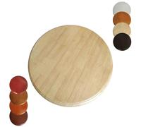 Générique Plateau De Service Lazy Susan en Bois, Grand Plateau Rotatif, 60cm 70cm 80cm 90cm 100cm Rond Plaque De Service Rotatif pour Cuisine(Log,100cm/40)