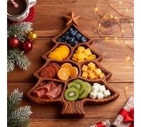 Générique Plateau De Service | Planche À Charcuterie | Plateau De Service Pour Arbre De Noël | Décoration Bois Forme Sapin | Décoration Bois Pour Noël, Fêtes Et Vacances