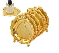 Générique Plateau de service rétro - Assiette à Dessert en,Plateau Décoratif en Métal | pour Maison, Appartement, Cuisine, Table à Manger, Bar, Buffet, Bureau, Réceptions, Dîners, Goûter