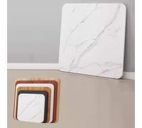 Générique Plateau De Table En Bois, Plateau De Comptoir Carré, Surface De Table Résistante Aux Rayures, Panneau De Protection 100x100cm Pour Tables(White,85x85cm/33.46x33.46in)