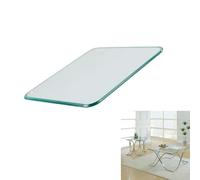 Générique Plateau De Table en Verre Trempé Rectangle/Carré, Verre Transparent 8mm Épaisseur Remplacement Dessus De Tables à Manger Facile à Nettoyer(85x85cm/33.4x33.4in)