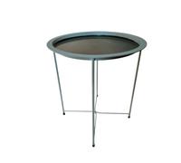 Générique Plateau de Table Peint à la Main et recouvert de résine epoxy | Plateau Texturé Doré et Bronzé, Cadre Blanc, Piètement Métal Blanc Trois Pieds, Certificat d'Authenticité