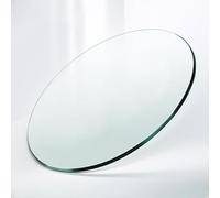 Générique Plateau De Table Rond en Verre Trempé, Clair Dessus pour Tables De Patio, Tische Plaque De Verre De Remplacement pour Tables Basses(40CM(16IN))