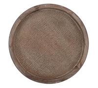 Générique Plateau Décoratif en Perles de Bois, Plateau Rond de Rangement, Marron, Bois, pour Clés et Télécommandes, Commode et Entrée, Style Rustique Vintage