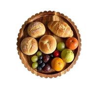 Générique Plateau en Bois | 20 Cm Décoration De Table Basse Rustique - Plateau De Service En Bois Pour Apéritif | Pour Charcuterie Gâteau Bonbons Fruits Maison Cuisine Salon Restaurant Fête