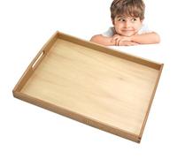 Générique Plateau En Bois | Plateau De Service Polyvalent Pour La Nourriture | Organisateurs D’aide Pédagogique | Plateaux En Bois Pour La Nourriture, Les Collations, Le Dîner, Le Rangement Décoratif