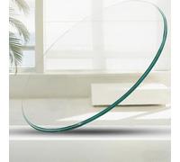 Générique Plateau en Verre Trempé ø 100 cm Verre Circulaire Remplacement Dessus De Tables à Manger, Facile à Nettoyer - Transparente(70cm/27.5in)