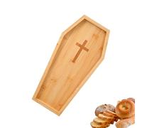 Générique Plateau Halloween - Assiette À Snacks En Bois Cercueil Citrouille | Plateau de Service Effrayant Halloween pour Noël Cuisine Restaurant Mariage Buffet Fête Pique-nique