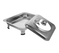 Générique Plateau Inox Rectangulaire Couvercle pour Buffet Traiteur et Présentation de Plats, Facile à Nettoyer et Réutilisable en Restauration