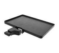 Générique Plateau pour Pupitre de Partition en Plastique Noir 22x16cm, Support à Pince pour Tige de 1 à 3,5cm, pour Partitions et Petits Objets, Live Streaming et Concert