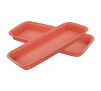Générique Plateau Rectangulaire Étanche et Résistant Déformation 2pcs pour Pot de Fleur en Plastique Rouge, Étanche et Résistant la Déformation, pour de Jardinage et Décoration Intérieure