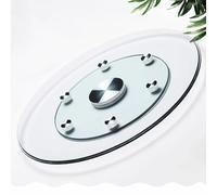 Générique Plateau Rotatif 100cm, Lazy Susan Grande Plateau Tournant En Verre, Plaque De Service Rotatif Transparent Pour Table À Manger De Cuisine(70cm/27.5in)