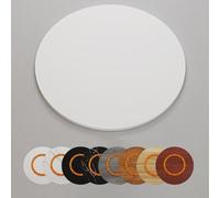 Générique Plateau Rotatif en Bois pour Table À Manger, 80/90/100cm Grand Plateau Tournant, Tournant Rond Plaque De Service pour Cuisine Restaurant(White,32in/80cm)