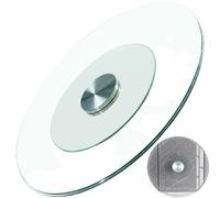 Générique Plateau Rotatif en Verre Trempé 60/70/80/90/100cm Lazy Susan Plateau Tournant De Table, 360° rotatif Assiette De Service(90cm (36in))