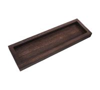 Générique Plateau Rustique Long et Étroit en Bois pour Bougie et Service | Grain , Finition Café Vieillie, Design Rectangulaire, pour Table Basse et Console D’entrée