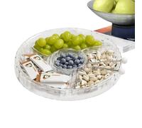 Générique Plateau Service Divisé Grand Plateau Service, Apéro, Bols De | 4 Compartiments Bol De Service Pour Légumes, Fruits, Collations, Biscuits, Desserts, Chips, Trempette, Bonbons