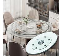 Générique Plateau Tournant Lazy Susan 80cm 60cm Plateau Rotatif En Verre Trempé pour Table À Manger, Cuisine, Mariage, Dîners En Famille(70cm/28inches)