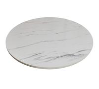 Générique Plateau tournant Lazy Susan en Bois, Grand Format, 30", 36" 40", Aspect marbre Blanc, 90 cm / 36".
